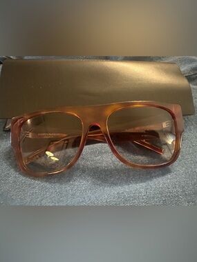 Saint Laurent Brown Flattop Tortoiseshell Sunglasses